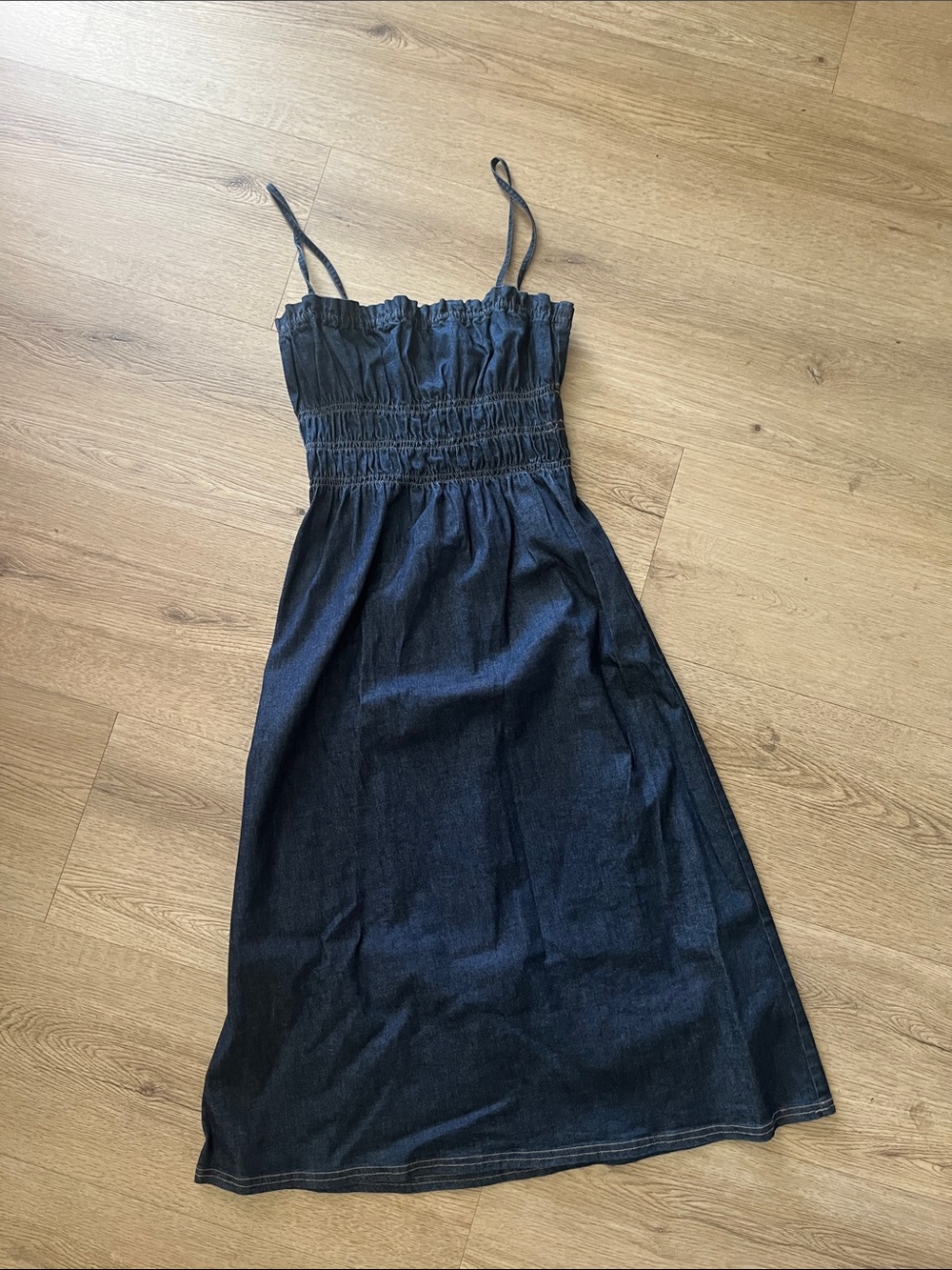 Theory Dark Indigo Denim Midi Dress in Medium